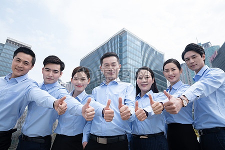 企業團隊藍領點贊